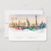 Dubai RSVP Wedding Insert Destination UAE Kaart (Voorkant)