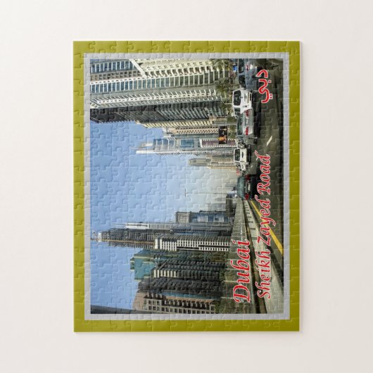 Dubai - Sheik Zayed Road - Legpuzzel (Verticaal)