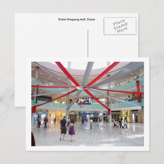 Dubai Shopping Mall Briefkaart (Voorkant / Achterkant)