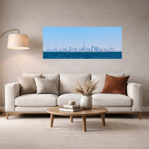 Dubai Silhouet – Palm Jumeirah Uitzichtpunt Foto Afdruk
