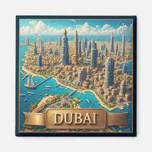🧲 Dubai Silhouet Vakantie Aandenken Herinnering � Magneet