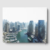 Dubai Silhouette Watercolor Bruiloft Gastenboek (Achterkant)