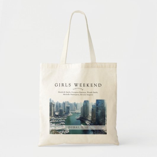 Dubai Silhouette Watercolor Meisjes Weekend Tote Bag (Voorkant)