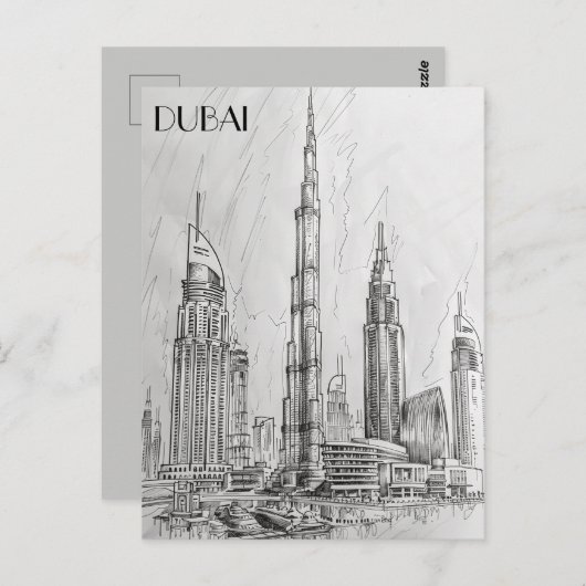 Dubai Skyline Briefkaart (Voorkant / Achterkant)