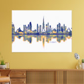 Dubai Skyline Canvas Afdruk (Insitu (Woonkamer))