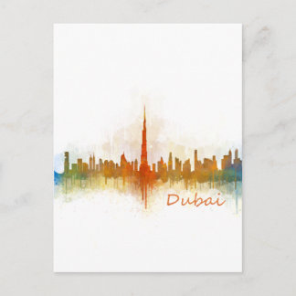 Dubai Skyline Cityscape Emirates v3 Briefkaart