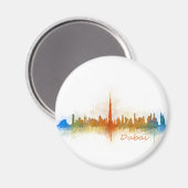 Dubai Skyline Cityscape Emirates v3 Magneet (Voorkant / Achterkant)