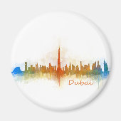 Dubai Skyline Cityscape Emirates v3 Magneet (Voorkant)