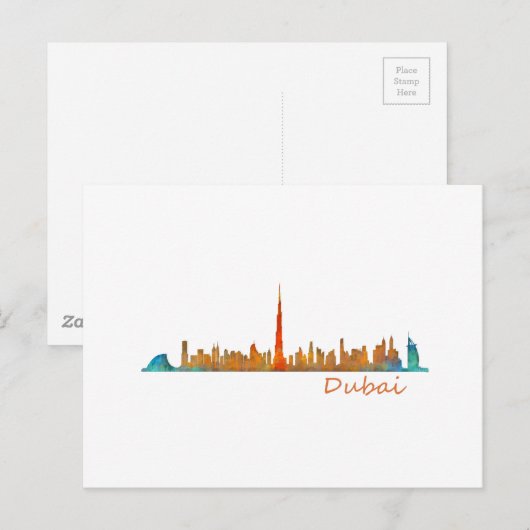 Dubai Skyline Cityscape v1 Briefkaart (Voorkant / Achterkant)