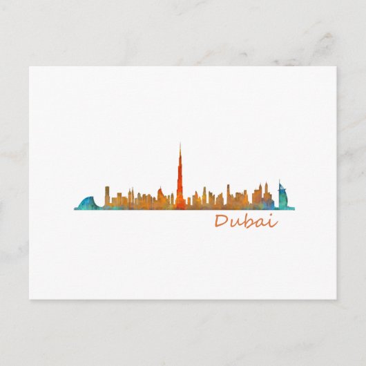 Dubai Skyline Cityscape v1 Briefkaart (Voorkant)