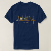 Dubai Skyline hartslag Burj Khalifa UAE Fan I Lov T-shirt (Design voorkant)