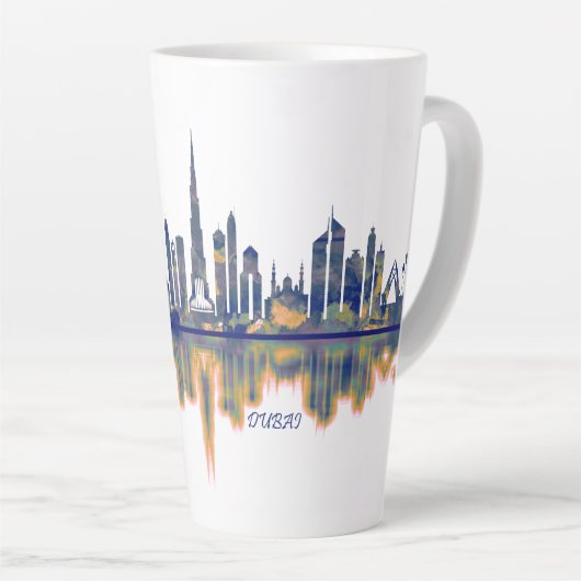 Dubai Skyline Latte Mok (Rechterhoek)