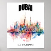 Dubai Skyline Poster (Voorkant)