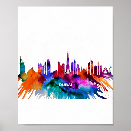 Dubai Skyline Poster (Voorkant)