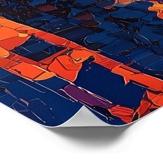 Dubai Skyline Poster – Moderne futuristische muurk (Hoek)