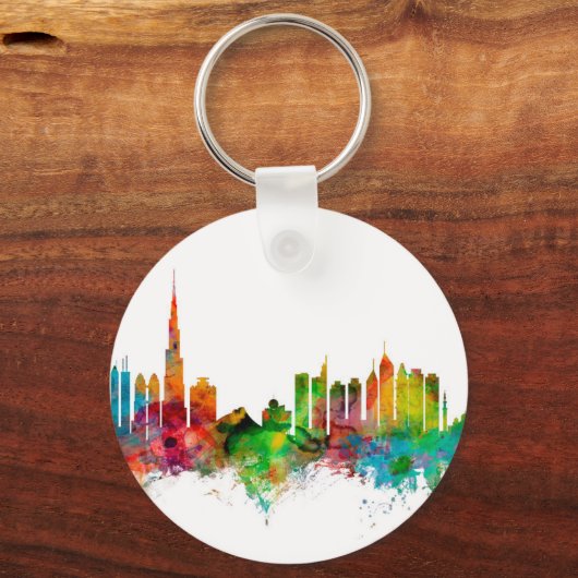 Dubai Skyline Sleutelhanger (Voorkant)