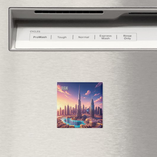 Dubai Skyline Travel Magneet (Insitu (Vaatwasser))