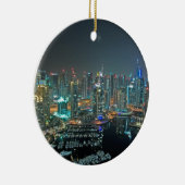 Dubai, skyline van de Verenigde Arabische Emiraten Keramisch Ornament (Rechts)