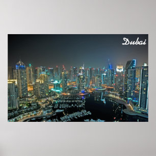 Dubai, skyline van de Verenigde Arabische Emiraten Poster