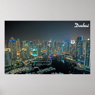Dubai, skyline van de Verenigde Arabische Emiraten Poster
