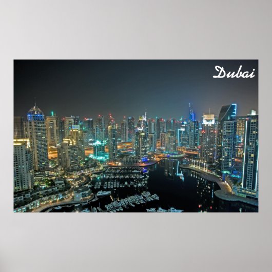 Dubai, skyline van de Verenigde Arabische Emiraten Poster (Voorkant)