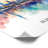 Dubai Skyline Wall Art, moderne kunst aan de muur, Poster (Hoek)