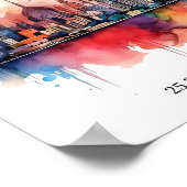 Dubai Skyline Wall Art, moderne kunst aan de muur Poster (Hoek)