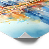Dubai Skyline Wall Art, moderne kunst aan de muur Poster (Hoek)