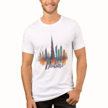 Dubai Skyline Waterverf Art Print