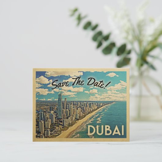 Dubai slaat de datum Briefkaarten op (Staand voorkant)