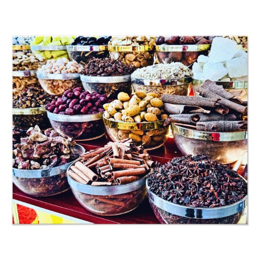Dubai Specerijen Souk Foto Afdruk (Voorkant)