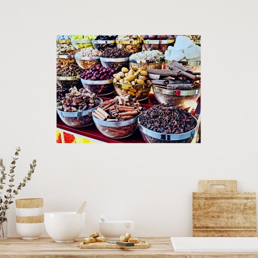 Dubai Specerijen Souk Poster (Keuken)