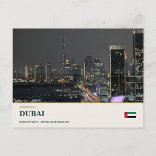 Dubai Stad Licht Briefkaart