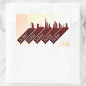 Dubai stad reisstijl rechthoekige sticker (Tas)