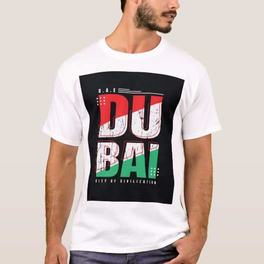 Dubai: Stadt der Zivilisation Design T-shirt (Voorkant)