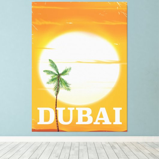 Dubai -stijl vakantie poster canvas afdruk (Insitu (Houten vloer))
