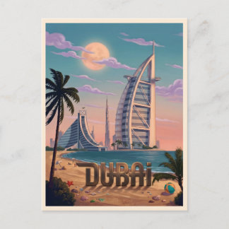 Dubai strand skyline briefkaart