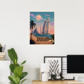 Dubai Strand Skyline Poster (Thuiskantoor)