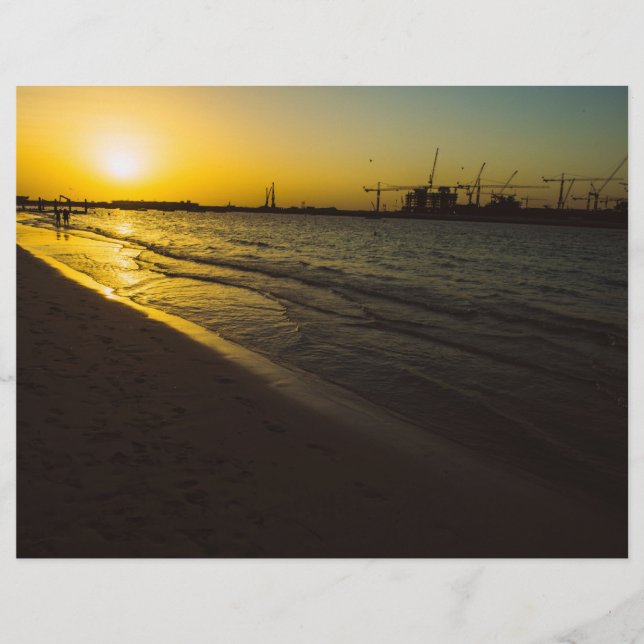 Dubai strand zonsondergang (Voorkant)