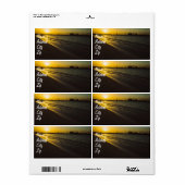 Dubai strand zonsondergang etiket (Full Sheet)