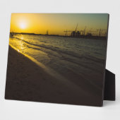 Dubai strand zonsondergang fotoplaat (Zijkant)