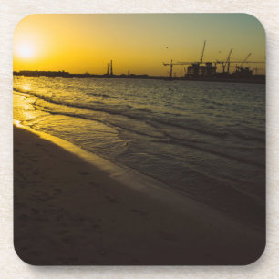 Dubai strand zonsondergang onderzetter