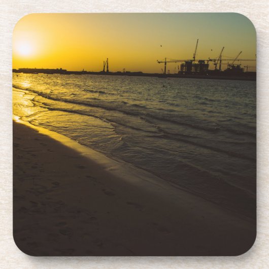Dubai strand zonsondergang onderzetter (Voorkant)
