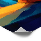 Dubai Teddy Fauvist Zonsondergang Skyline Print (Hoek)