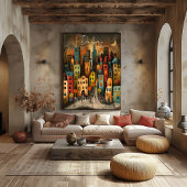 Dubai: The City of Gold - Whimsical Art Perfect Poster