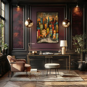 Dubai: The City of Gold - Whimsical Art Perfect Poster