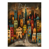 Dubai: The City of Gold - Whimsical Art Perfect Poster (Voorkant)
