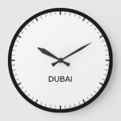 Dubai Time Zone Newsroom Style Clock Grote Klok (Voorkant)