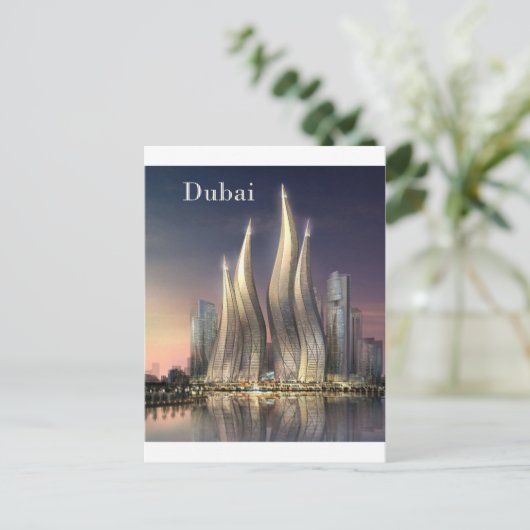 dubai Towers (van St.K.) Briefkaart (Staand voorkant)