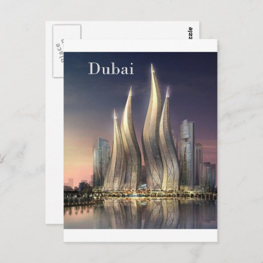 dubai Towers (van St.K.) Briefkaart (Voorkant / Achterkant)